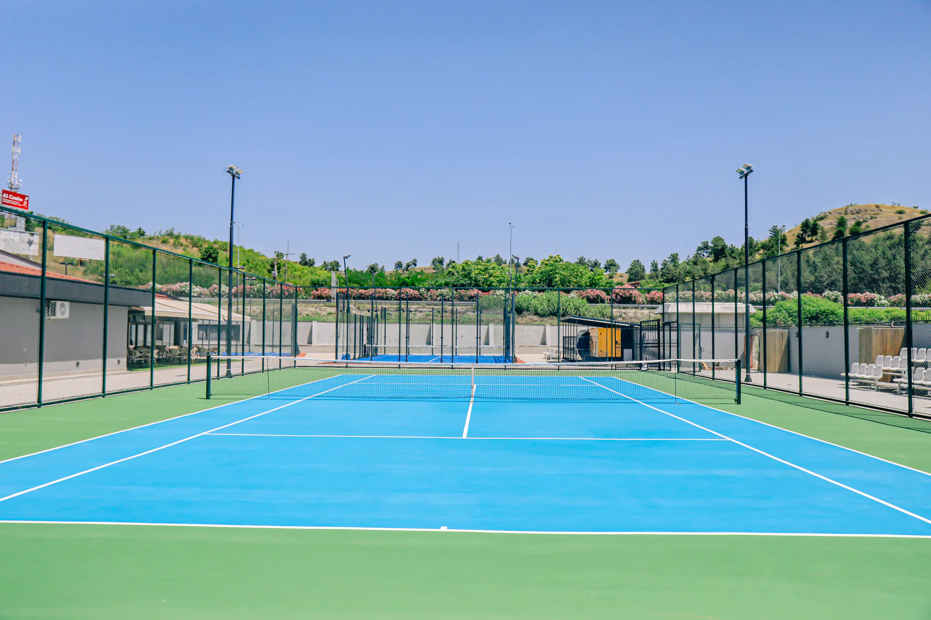 A tennis court at the Coconut Sports Centre
